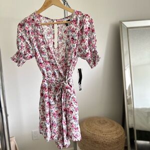 Trixxi Floral Romper - Pink and White NEW